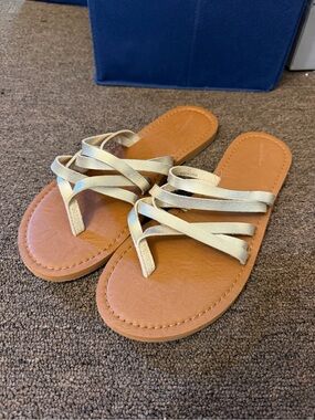 Gold Strappy Sandals